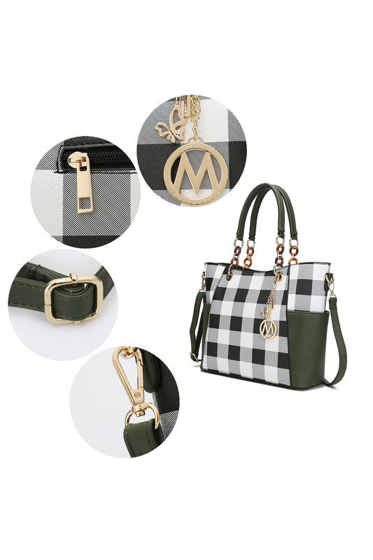 MKF Collection Mariely Checker Tote Bag by Mia K - In Style Chics Boutique LLC