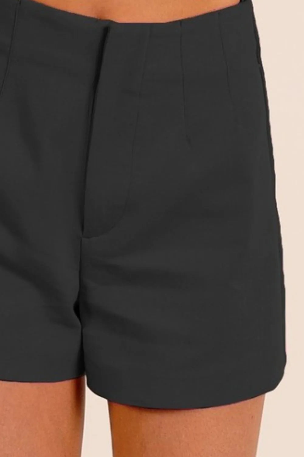 Bandless Tailored Black Shorts - In Style Chics Boutique