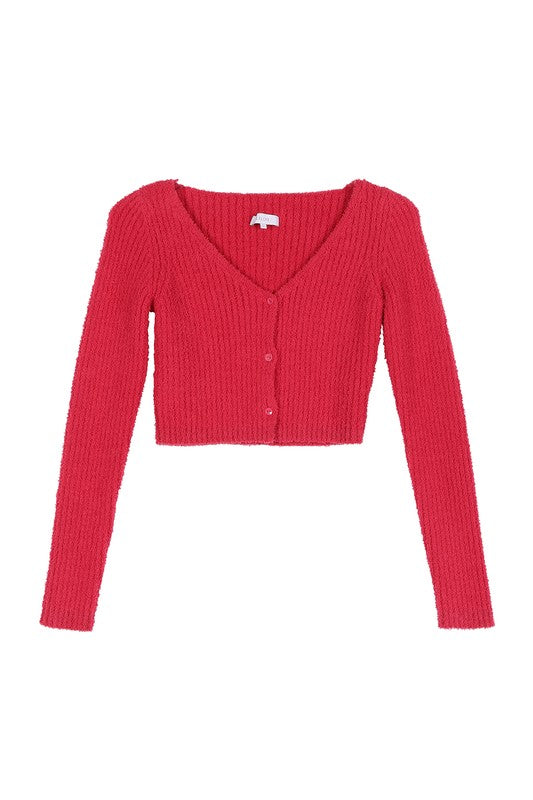 Fancy yarn crop cardigan - In Style Chics Boutique LLC