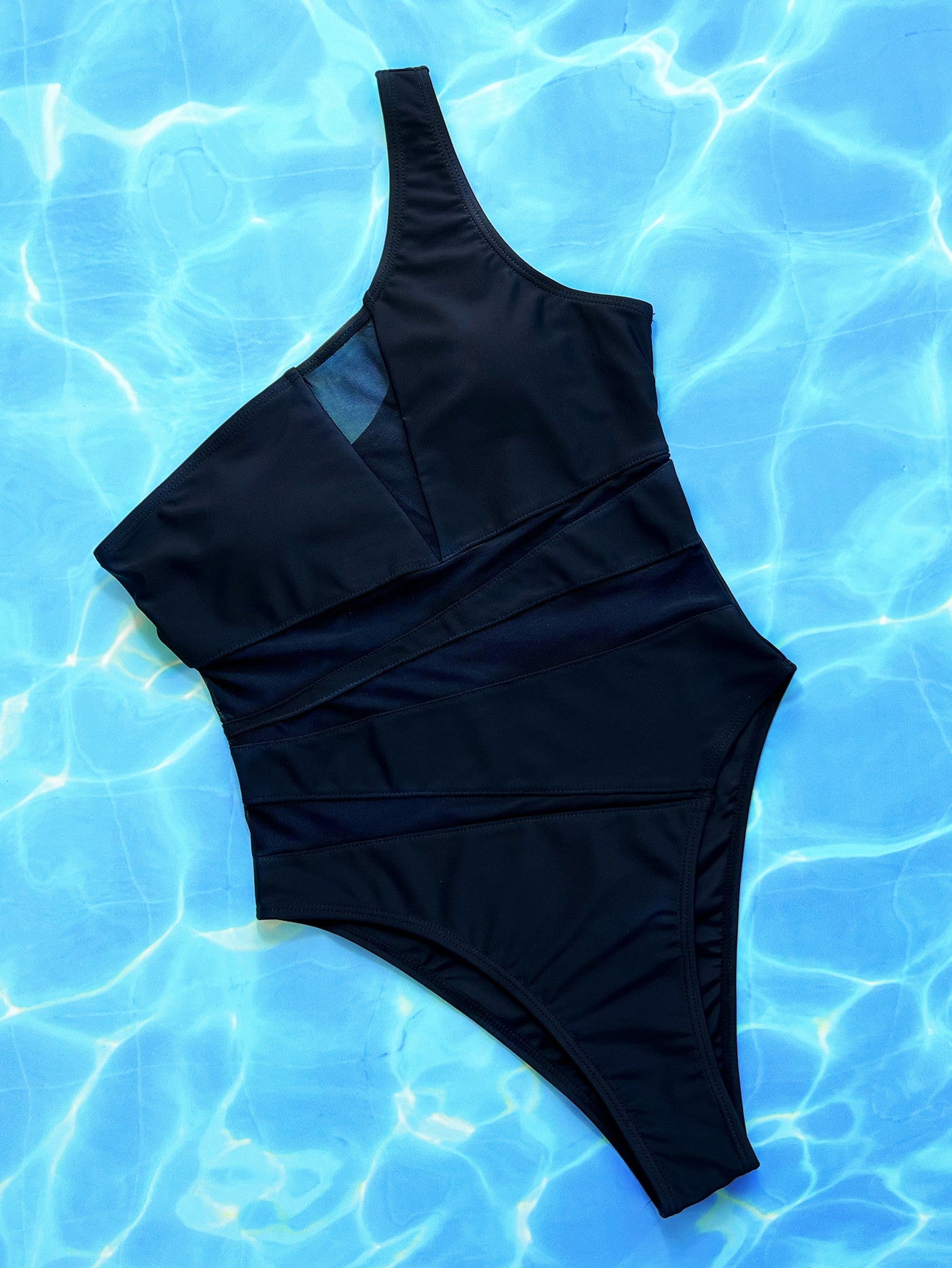 One-Shoulder Sleeveless One-Piece Swimsuit - In Style Chics Boutique LLC