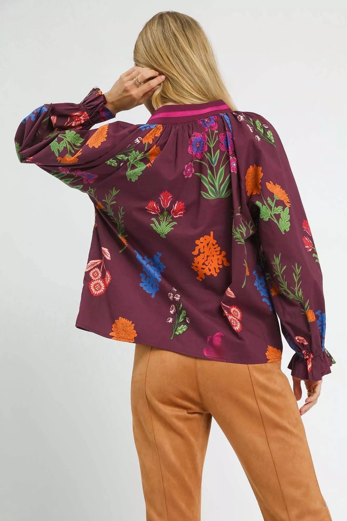 Shop Floral Print Flounce Sleeve Blouse at In Style Chics Boutique