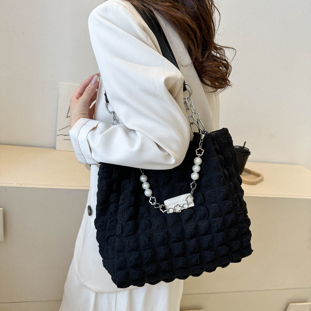 Bubble Textured Tote Bag - In Style Chics Boutique LLC
