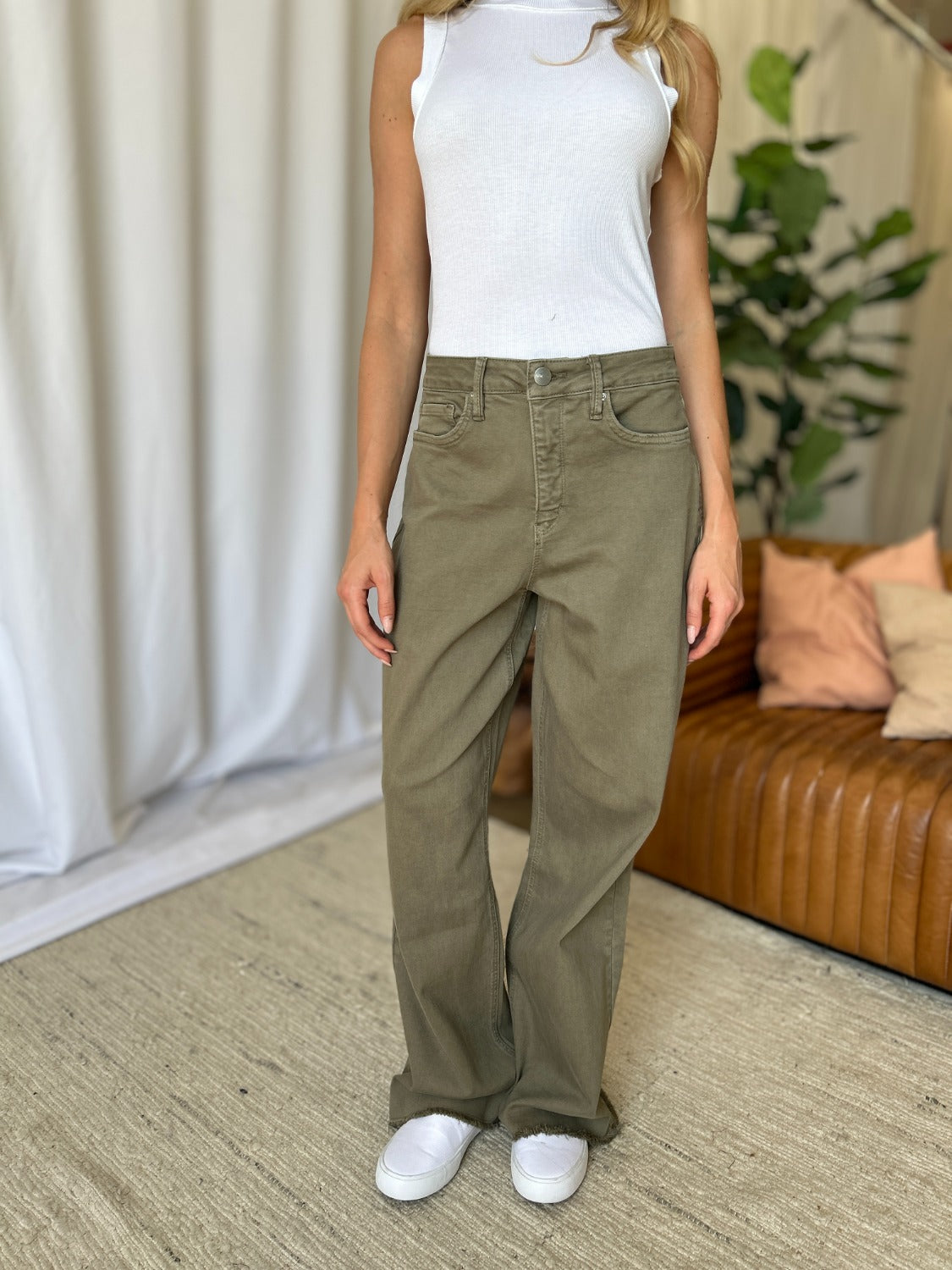 RFM Full Size High Rise Garment Dye Wide Leg Jeans - In Style Chics Boutique LLC