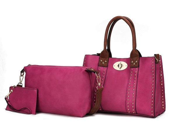 MKF Elissa Satchel Handbag by Mia K- 3 pc Set - In Style Chics Boutique LLC