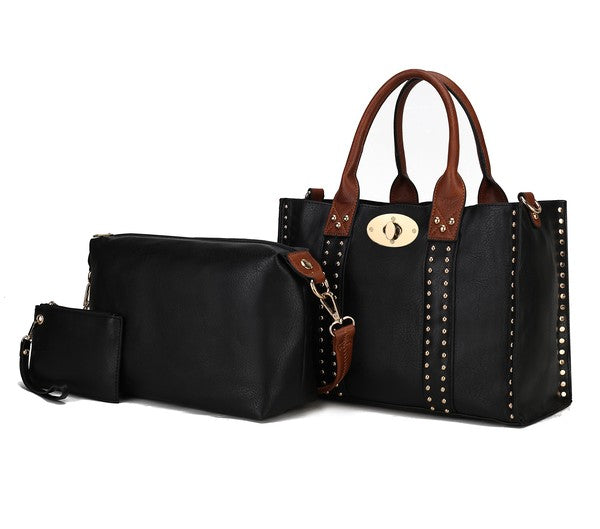 MKF Elissa Satchel Handbag by Mia K- 3 pc Set - In Style Chics Boutique LLC