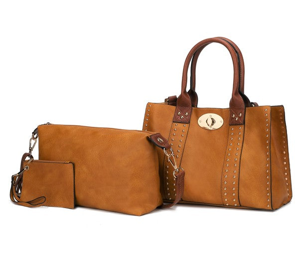 MKF Elissa Satchel Handbag by Mia K- 3 pc Set - In Style Chics Boutique LLC