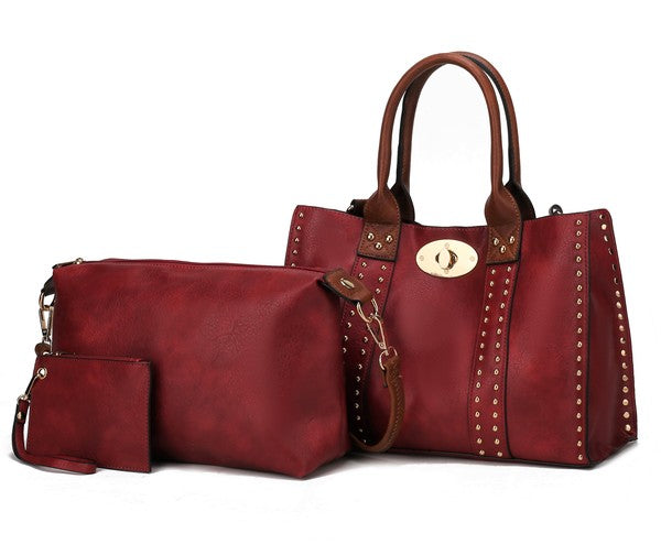 MKF Elissa Satchel Handbag by Mia K- 3 pc Set - In Style Chics Boutique LLC