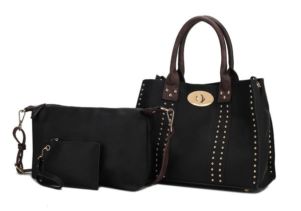 MKF Elissa Satchel Handbag by Mia K- 3 pc Set - In Style Chics Boutique LLC