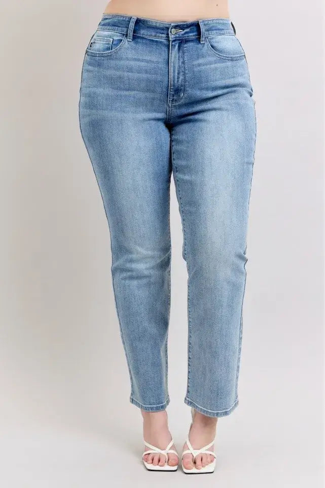 Judy Blue Plus Size High Waist Dad Jeans - shop women's plus size - In Style Chics Boutique