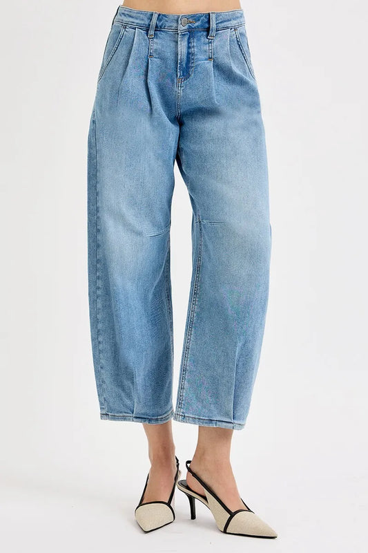 Crop Wide Leg Jeans, Mid Rise Fit - In Style Chics Boutique