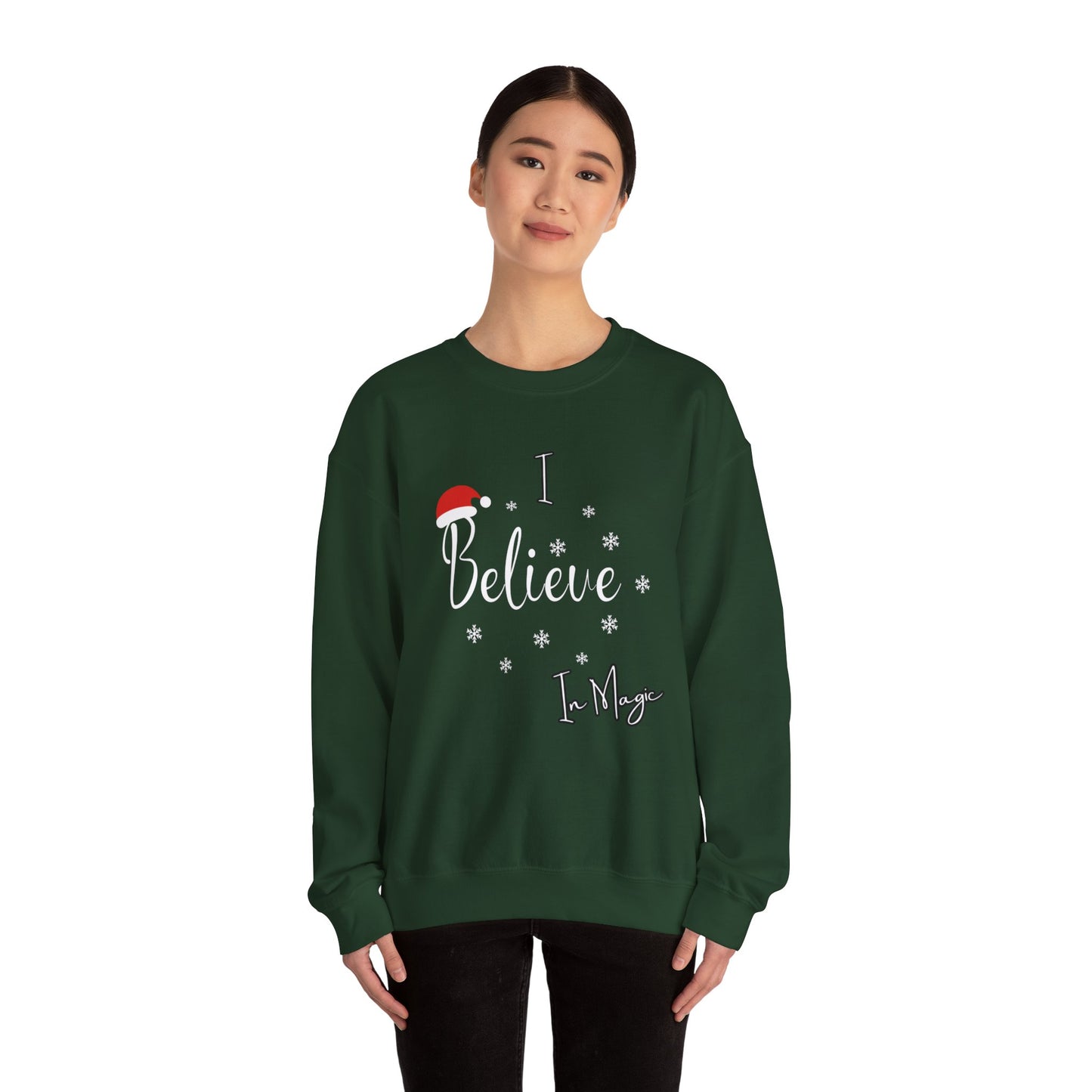 Unisex Heavy Blend™ Crewneck "Believe" Graphic Sweatshirt