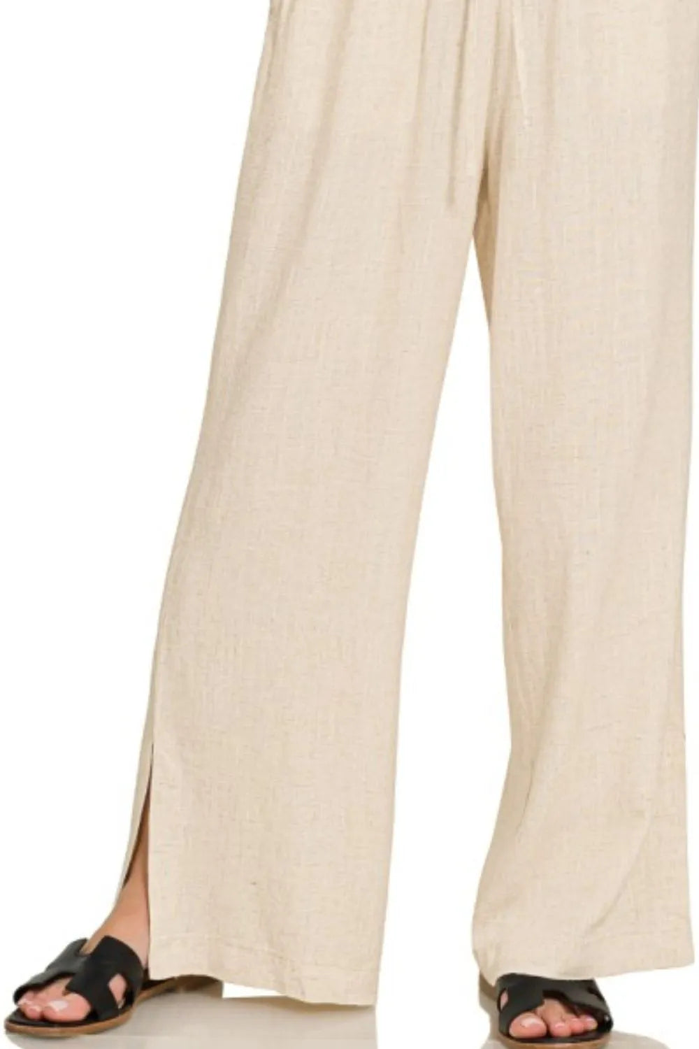 Linen Drawstring Wide Leg Pants - In Style Chics Boutique