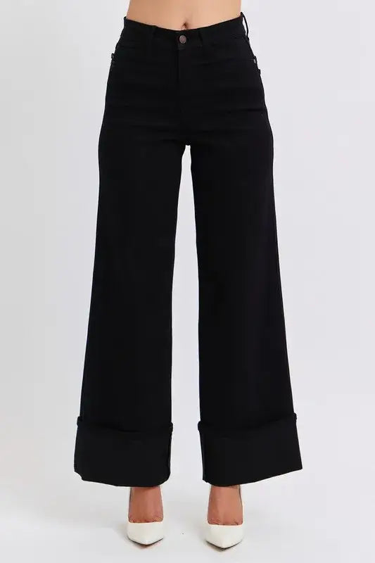 Judy Blue High Waist Reto Wide Leg W/ Cuff