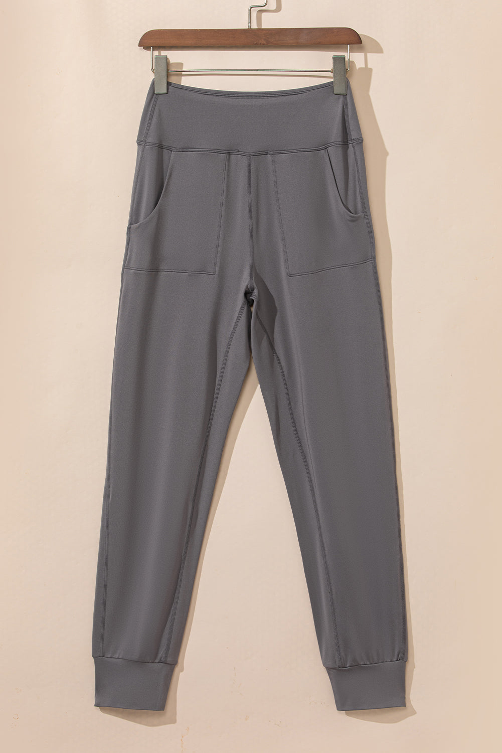 Black Exposed Seam High Waist Pocketed Joggers - In Style Chics Boutique LLC