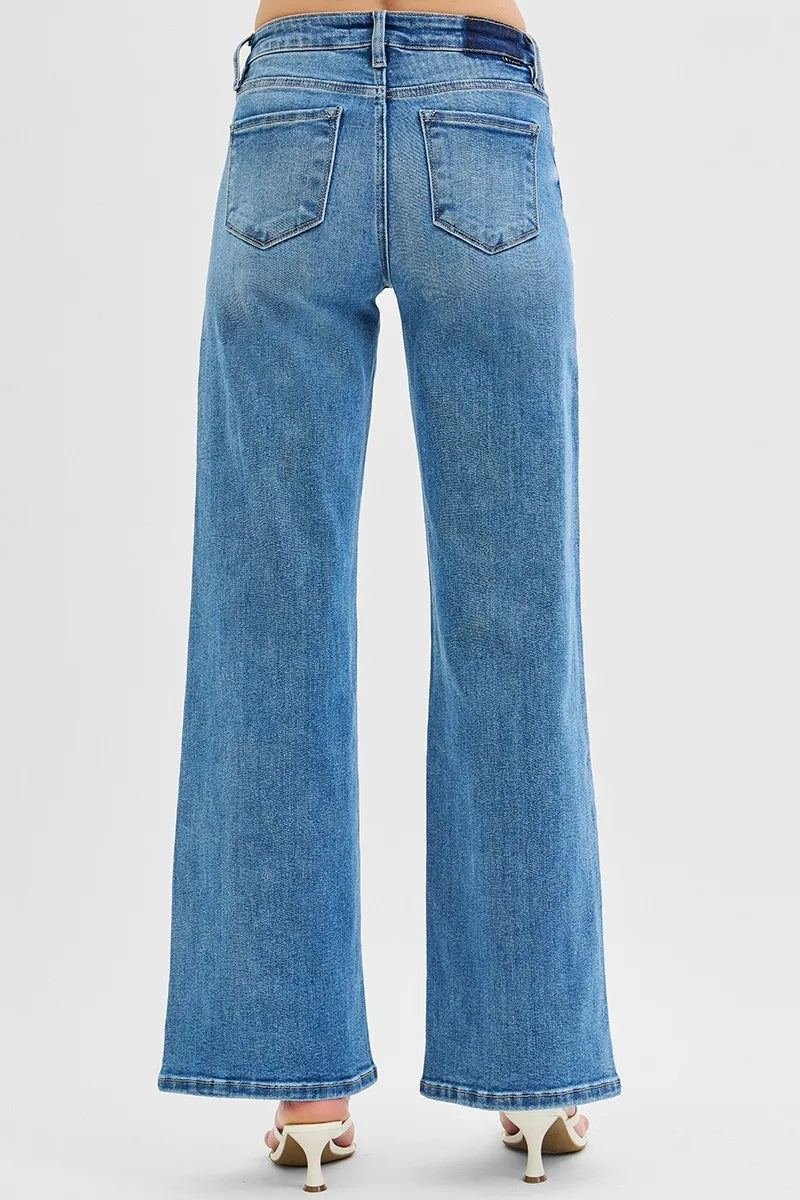 RISEN Low Rise Wide Leg Jeans - Plus Size Jeans, In Style Chics Boutique Women's Juniors Clothes Online