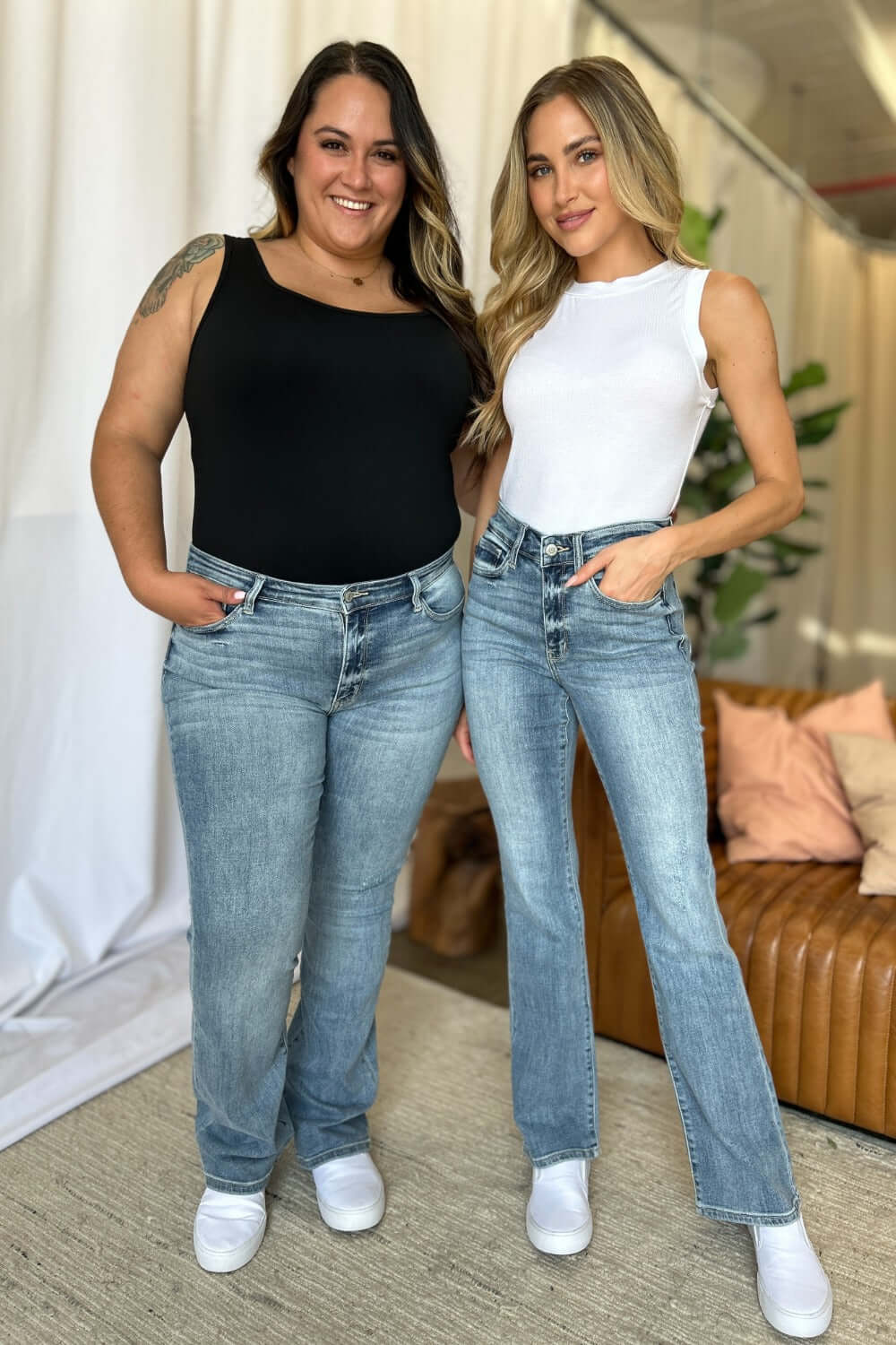Judy Blue Medium Rise Bootcut Jeans - No Distressing - In Style Chics Boutique Women's Juniors Plus Size Apparel Online