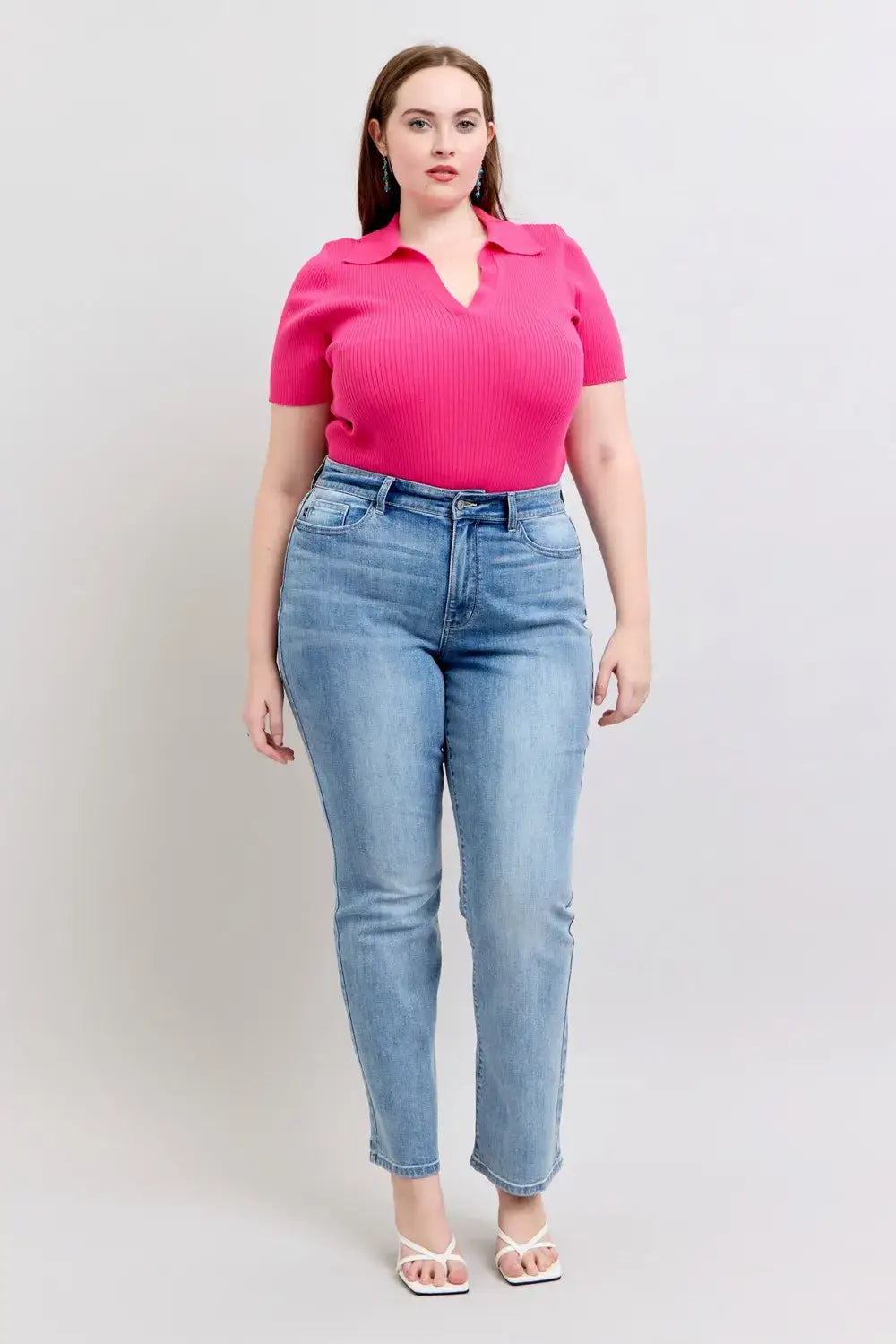 Judy Blue Plus Size High Waist Dad Jeans - shop women's plus size - In Style Chics Boutique