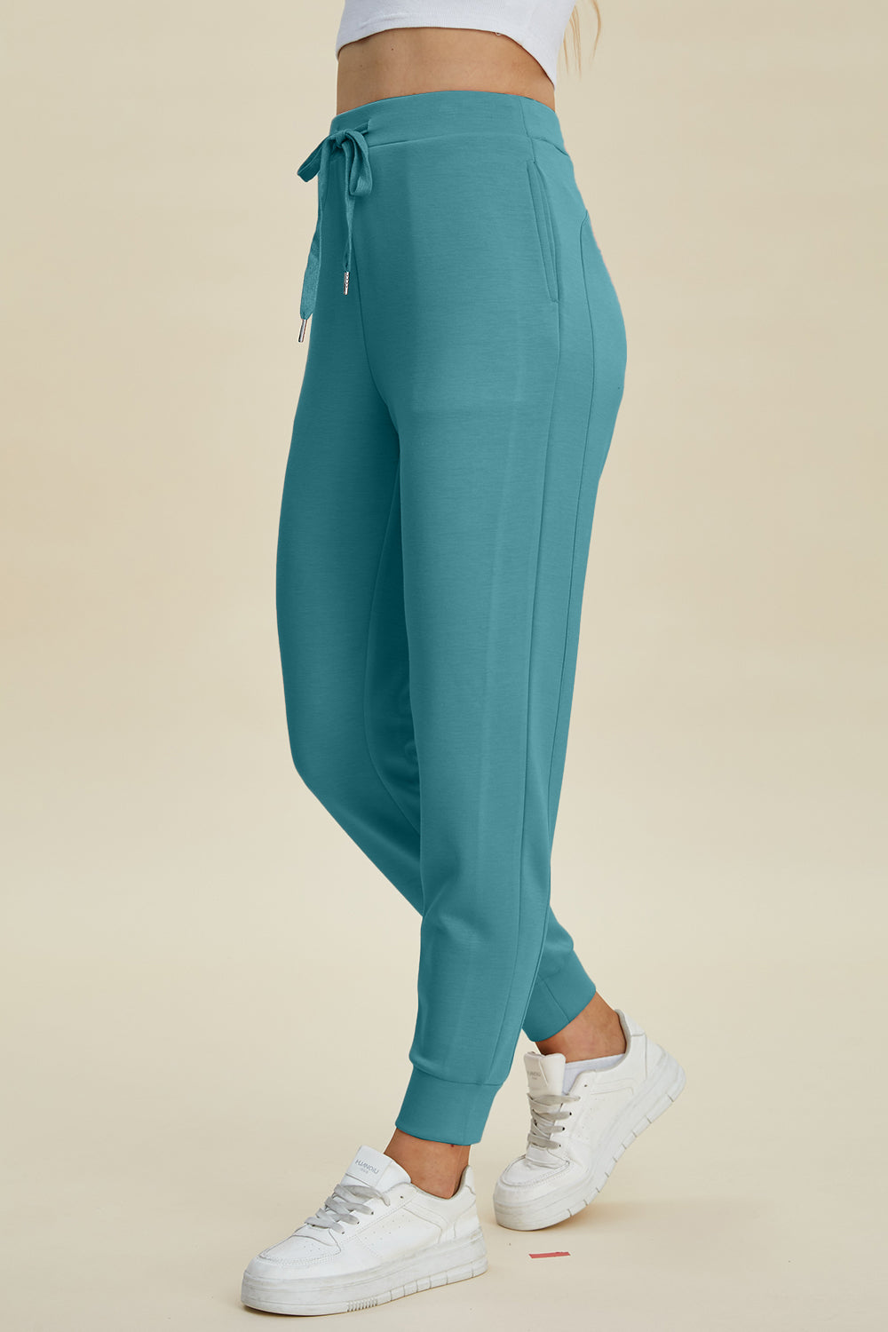 Basic Bae Full Size Air Scuba Drawstring High Waist Joggers - In Style Chics Boutique LLC