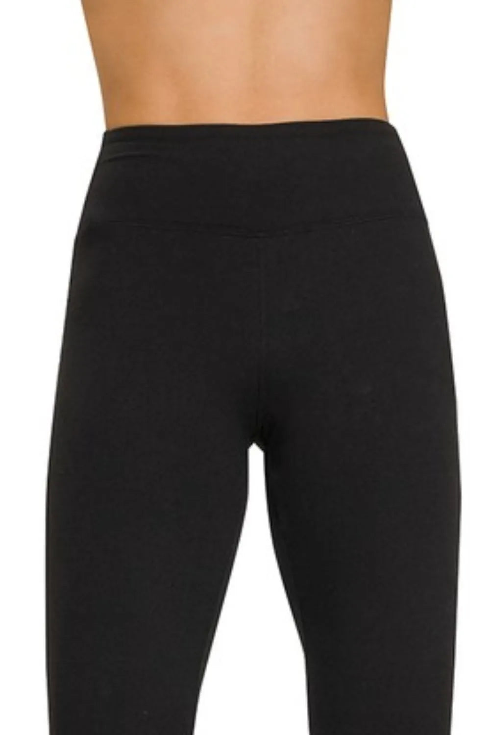 Black Leggings, Microfiber Waistband - In Style Chics Boutique
