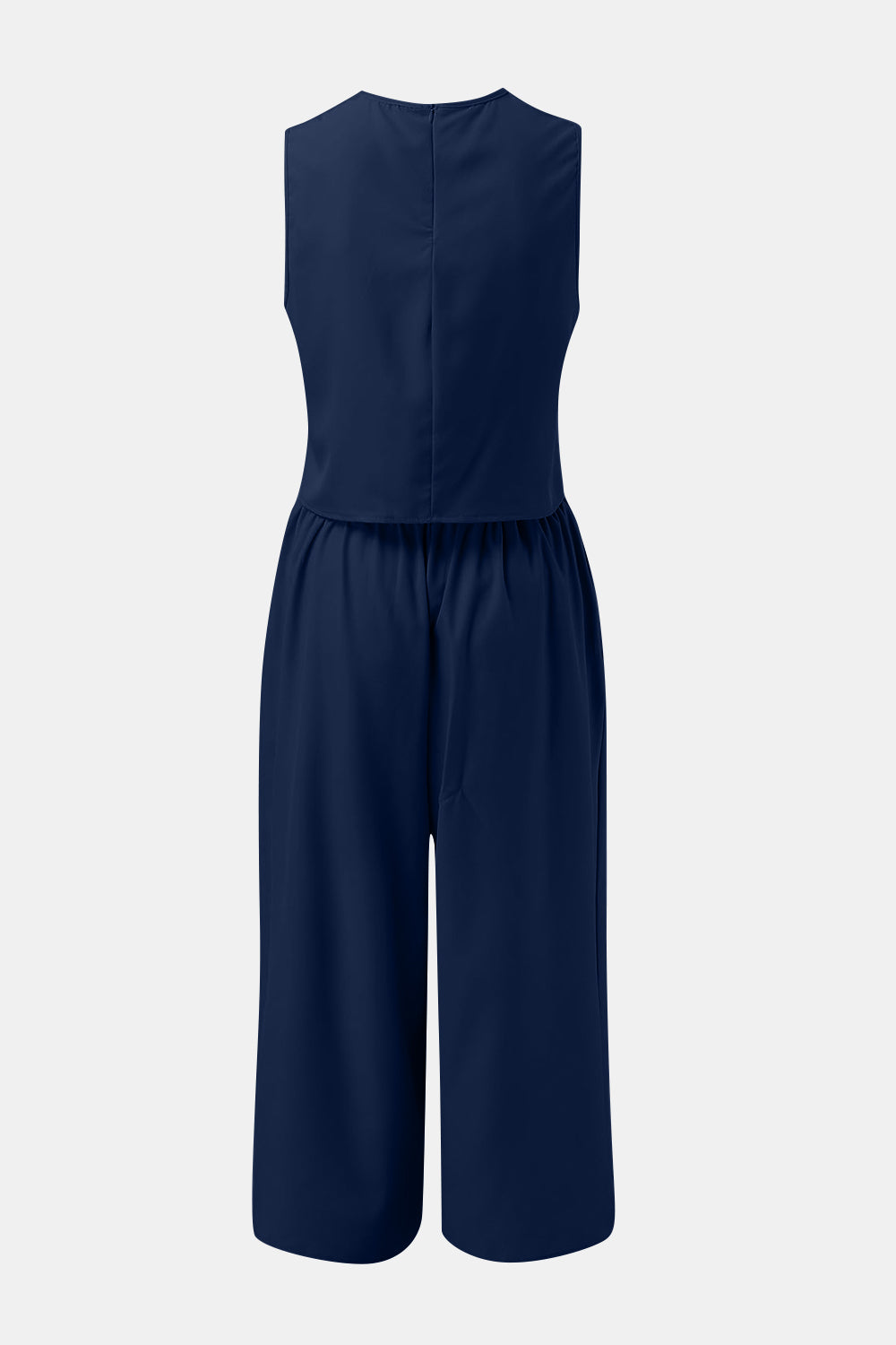 Round Neck Top and Wide Leg Pants Set - In Style Chics Boutique LLC