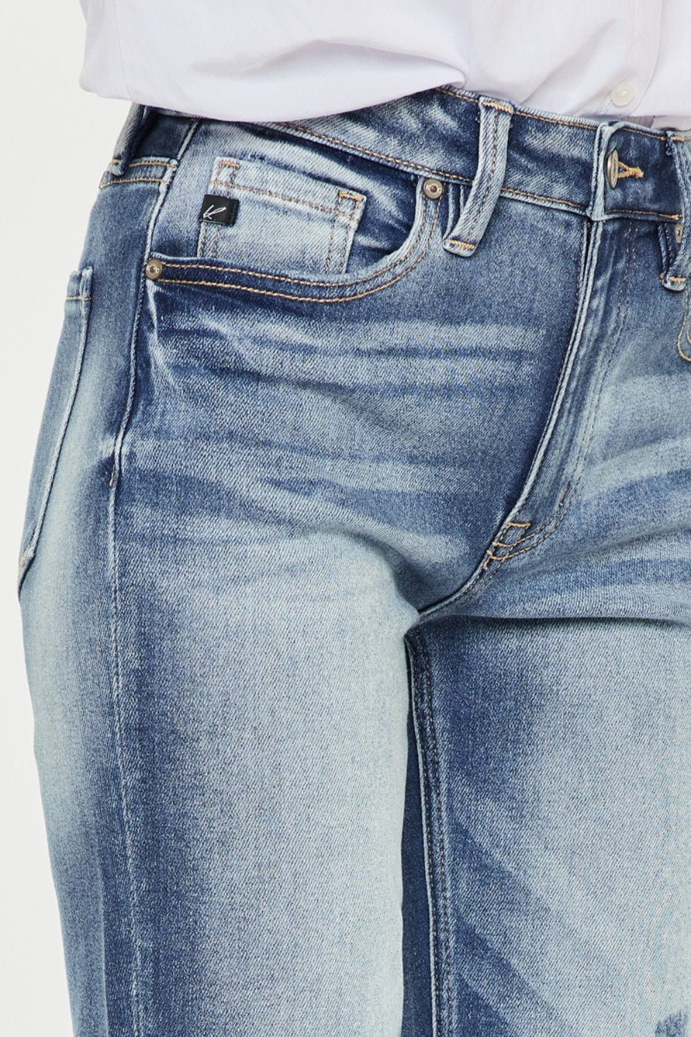 Women's Juniors Kancan High Rise Cuffed Straight Jeans - In Style Chics Boutique LLC