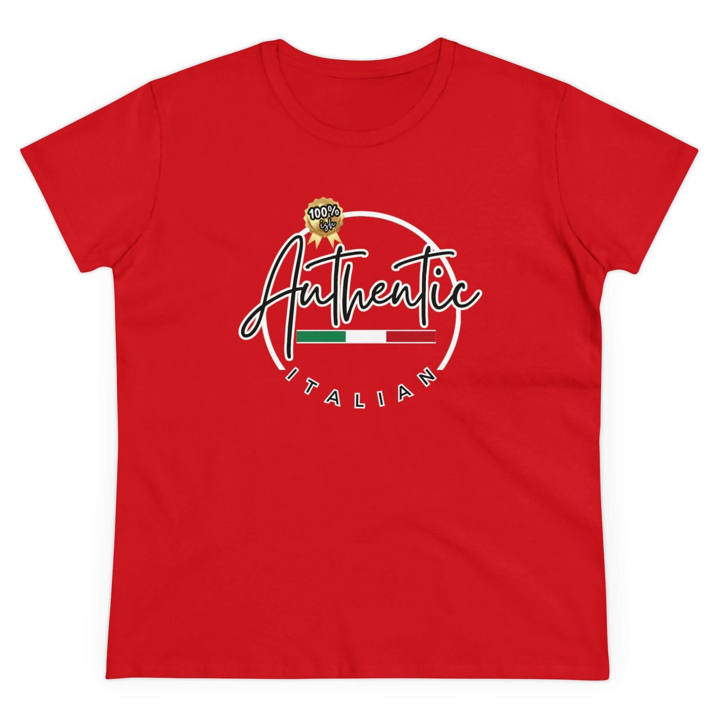 Women's Midweight Cotton Graphic Tee "100% ish Authentic Italian" - In Style Chics Boutique LLC
