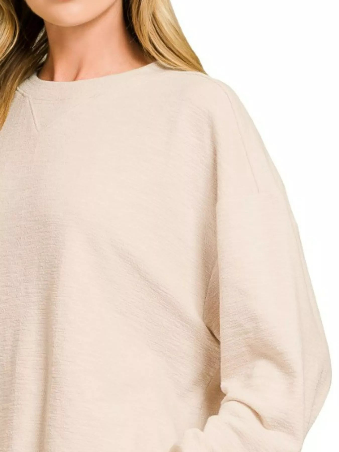 Slub Long Sleeve Top and Shorts Set at In Style Chics Boutique