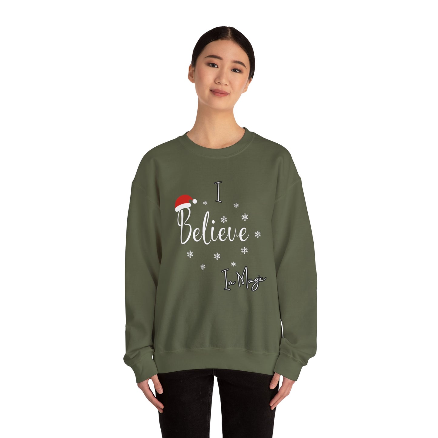 Unisex Heavy Blend™ Crewneck "Believe" Graphic Sweatshirt