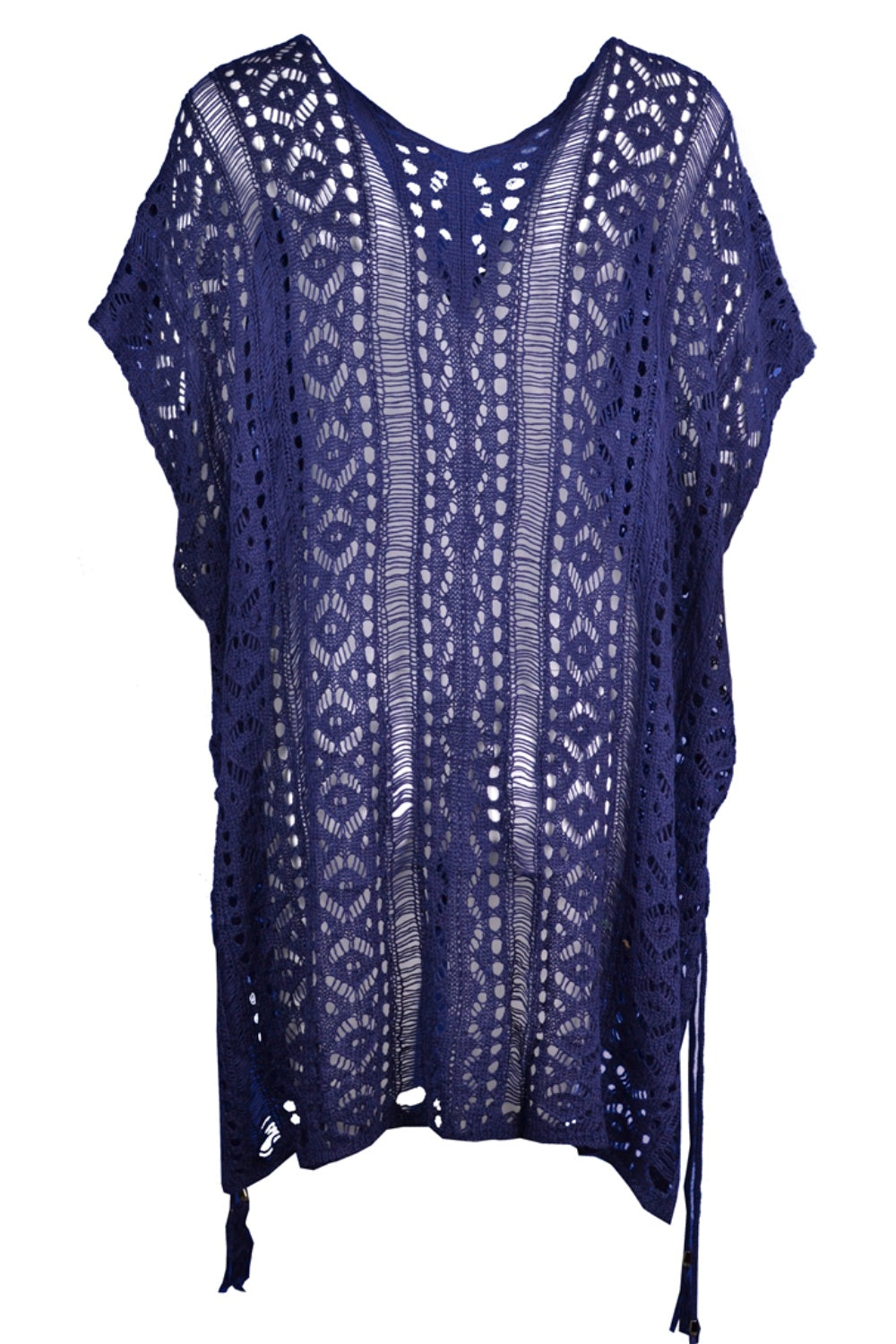 Cutout V-Neck Cover-Up with Tassel - More Colors! - In Style Chics Boutique LLC