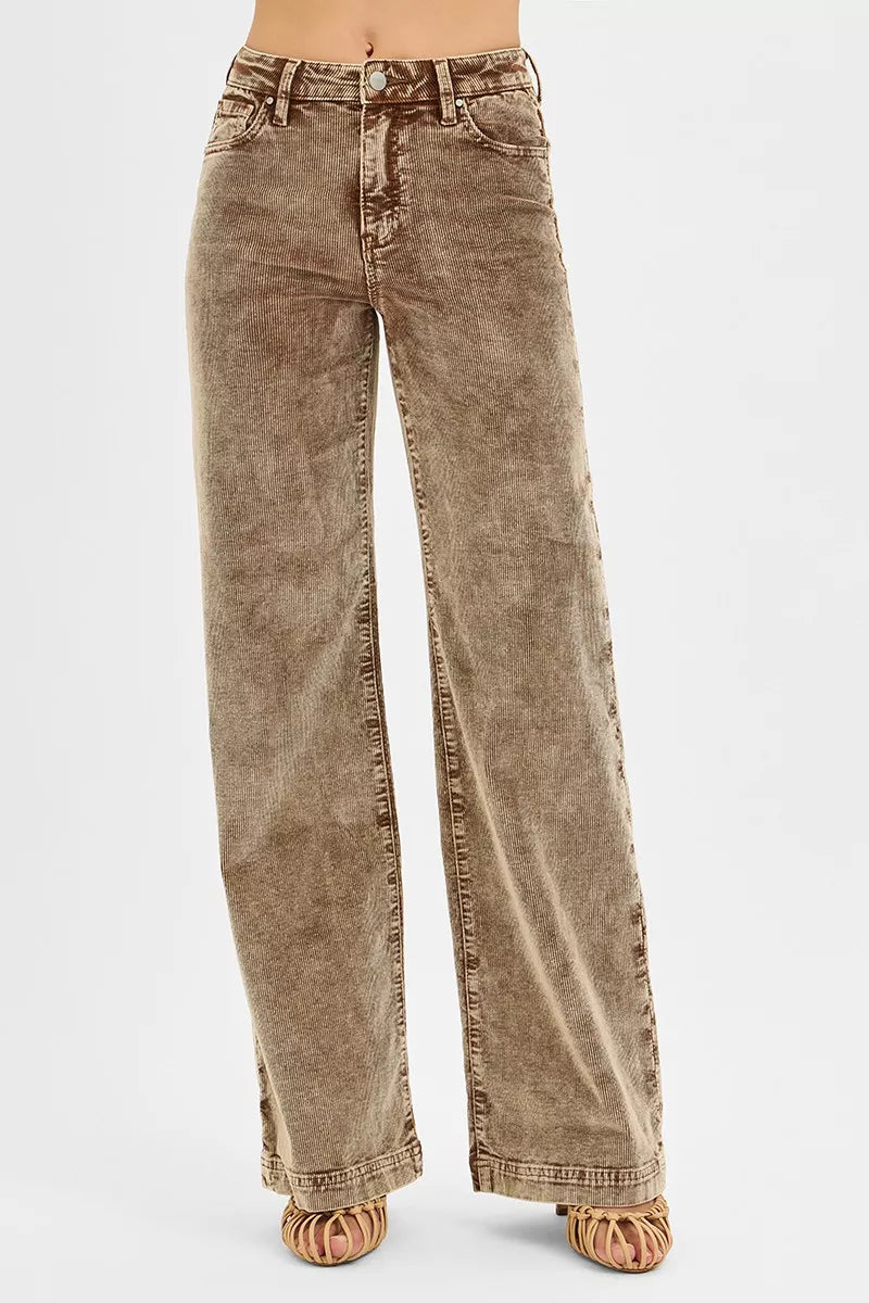 RISEN High Rise Wide Leg Corduroy Jeans at In Style Chics Boutique