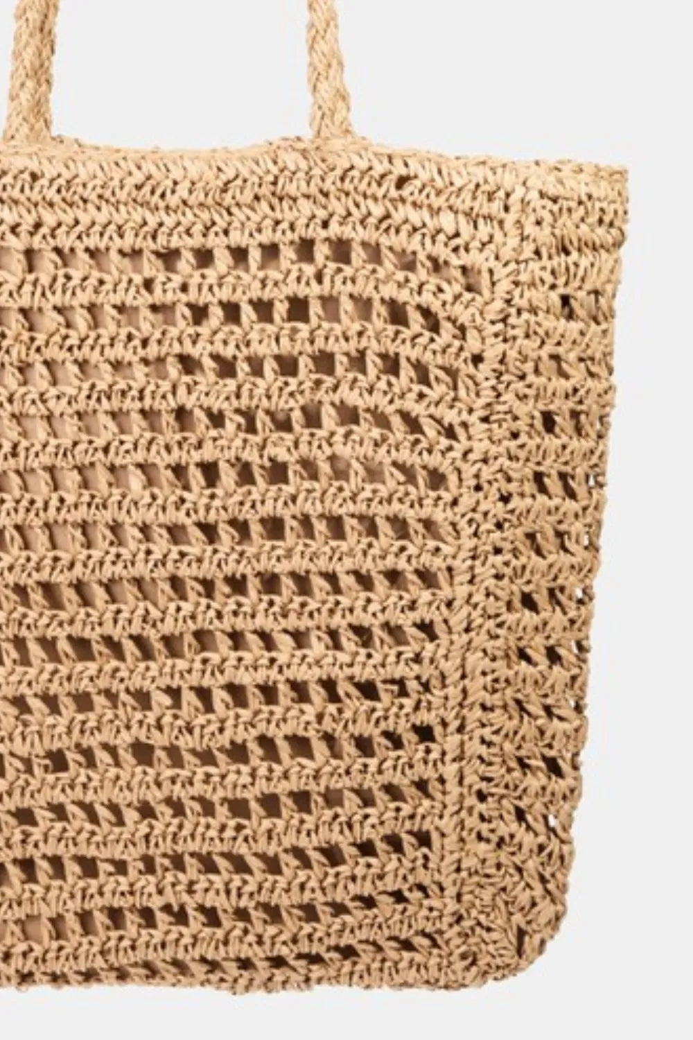 Straw Braided Beach Tote Bag - In Style Chics Boutique