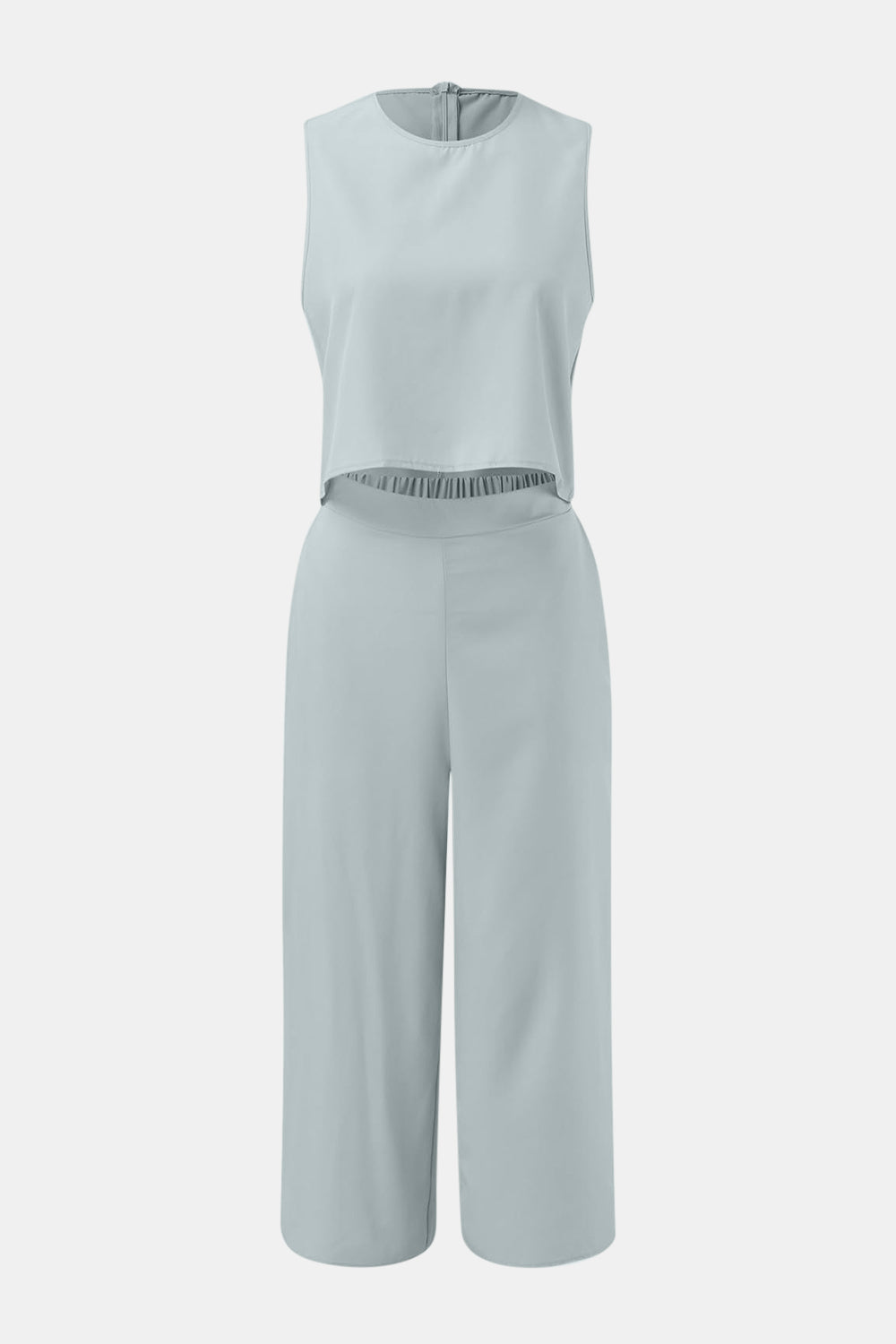 Round Neck Top and Wide Leg Pants Set - In Style Chics Boutique LLC