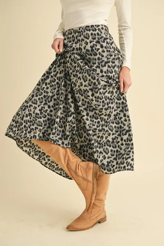 Leopard Midi Skirt - In Style Chics Boutique