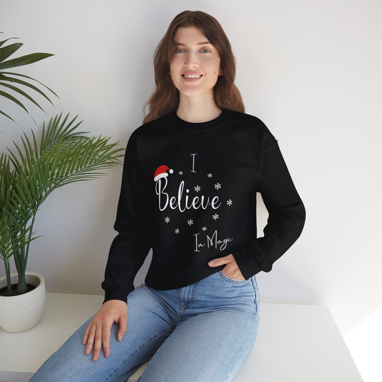 Unisex Heavy Blend™ Crewneck "Believe" Graphic Sweatshirt