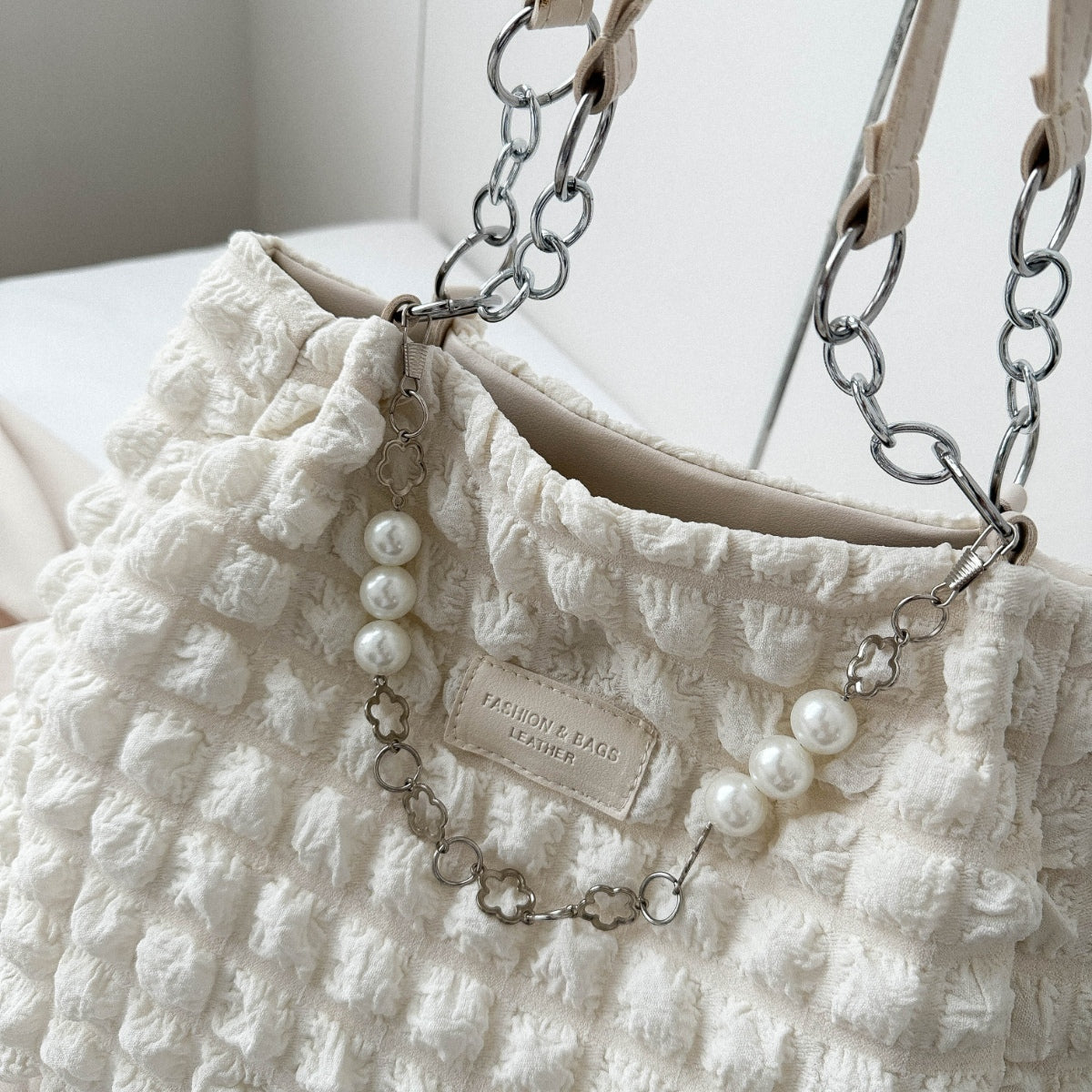 Bubble Textured Tote Bag - In Style Chics Boutique LLC