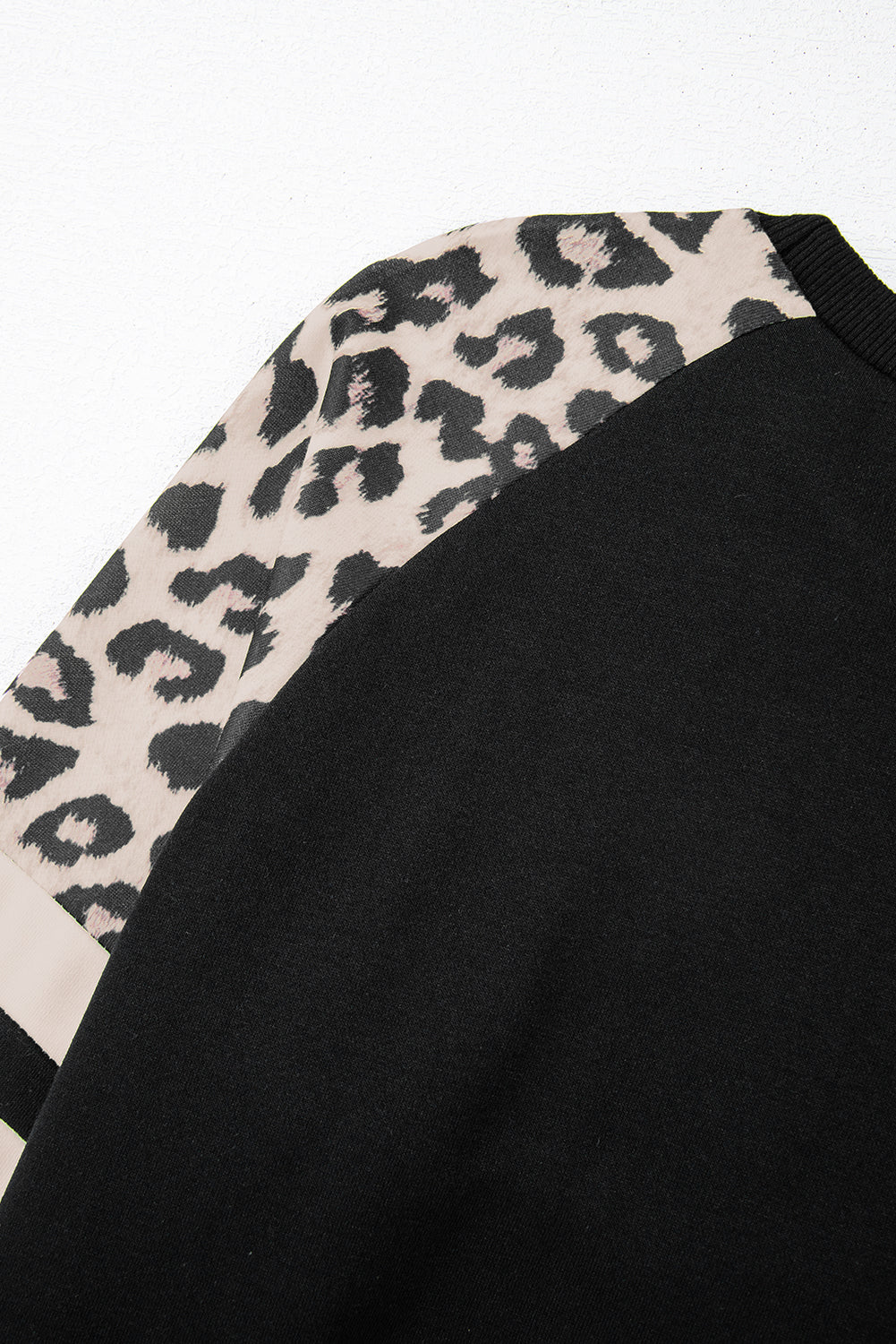 Grass Green Leopard Print Patchwork Raglan Sleeve Sweatshirt - In Style Chics Boutique LLC