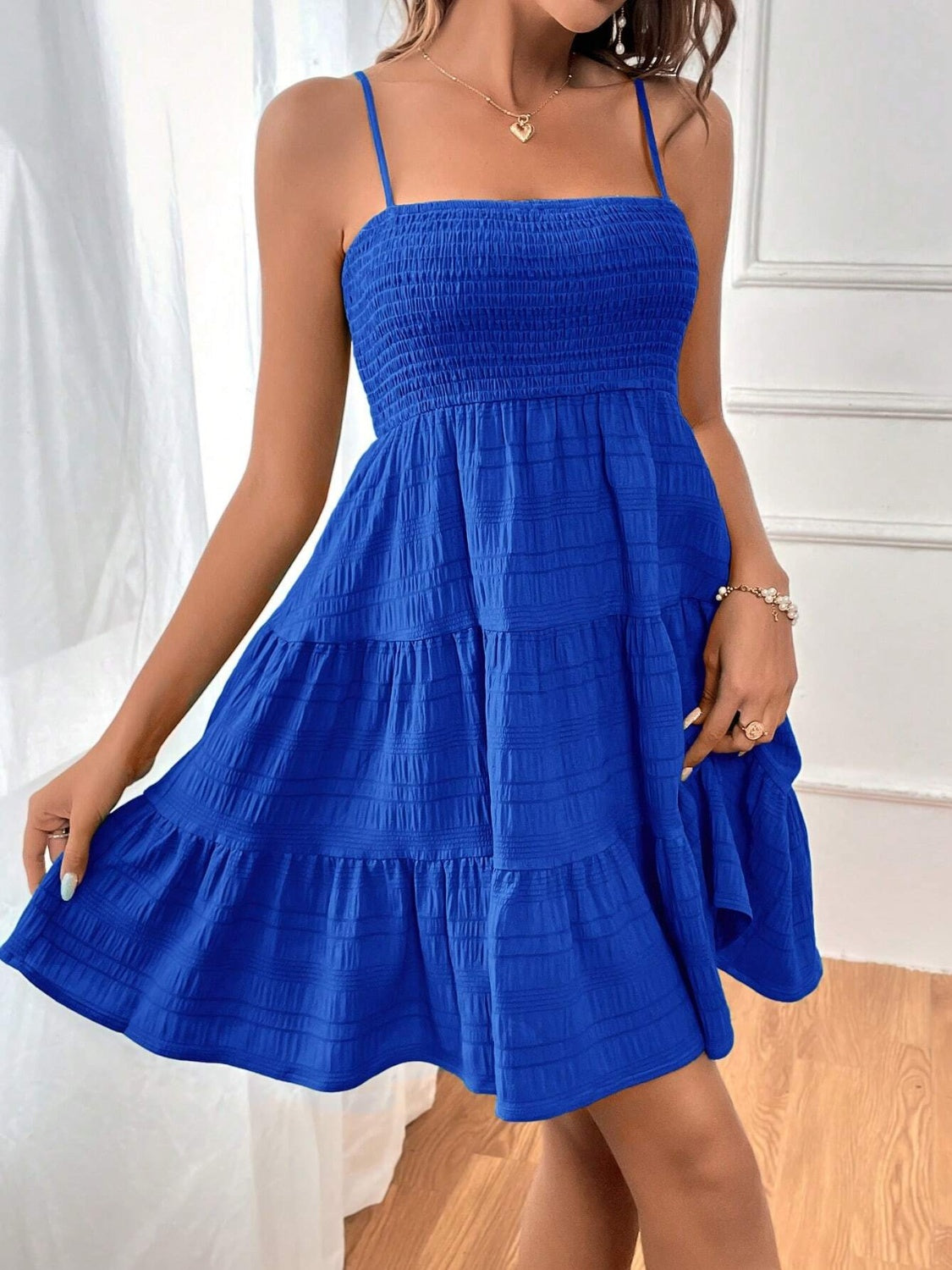 Smocked Tiered Sleeveless Mini Dress - More Colors! - In Style Chics Boutique LLC