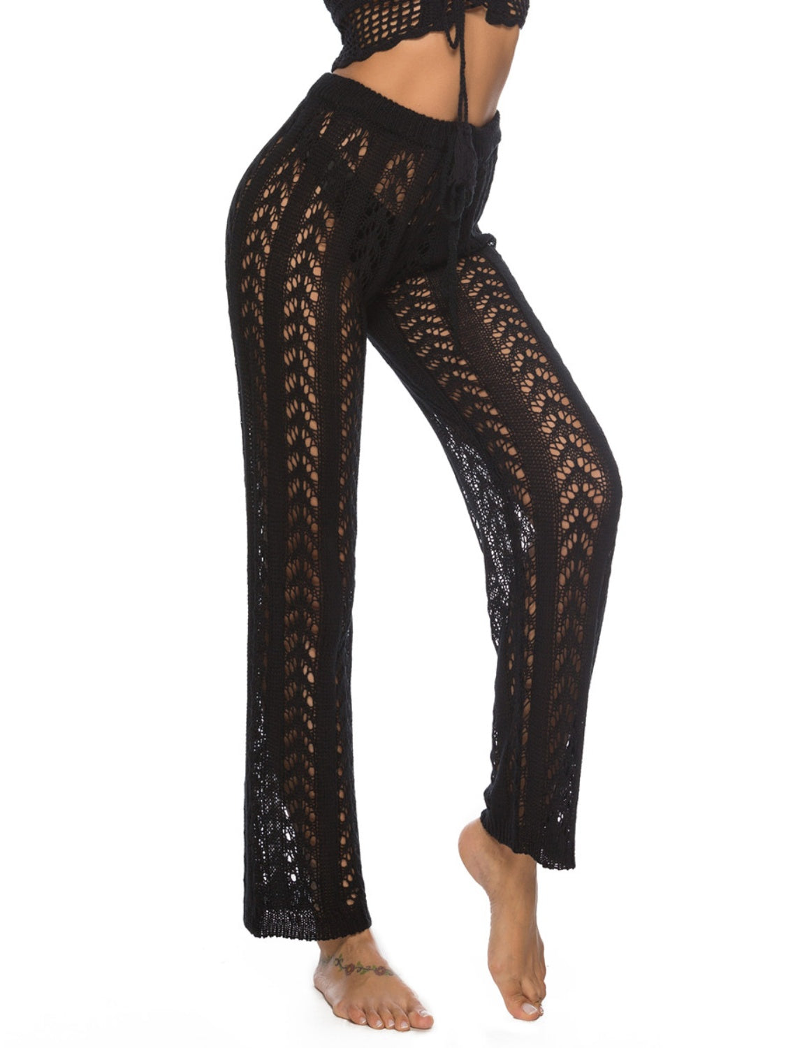 Cutout Drawstring High Waist Swim Pants - More Colors! - In Style Chics Boutique LLC
