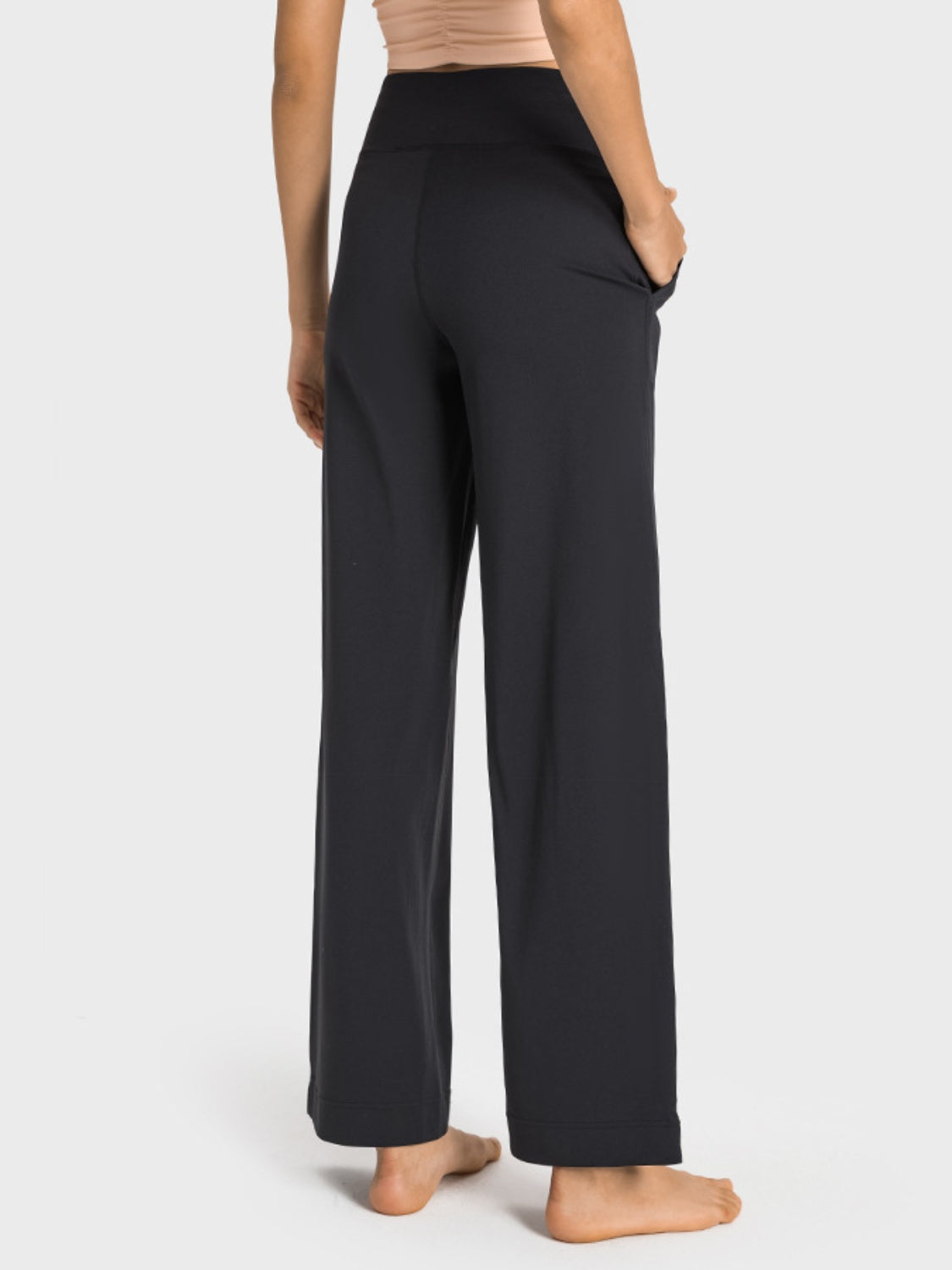 Drawstring Waist Wide Leg Sports Pants with Pockets - In Style Chics Boutique LLC
