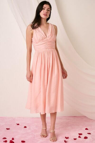 V-Neck Sleeveless Midi Dress - In Style Chics Boutique