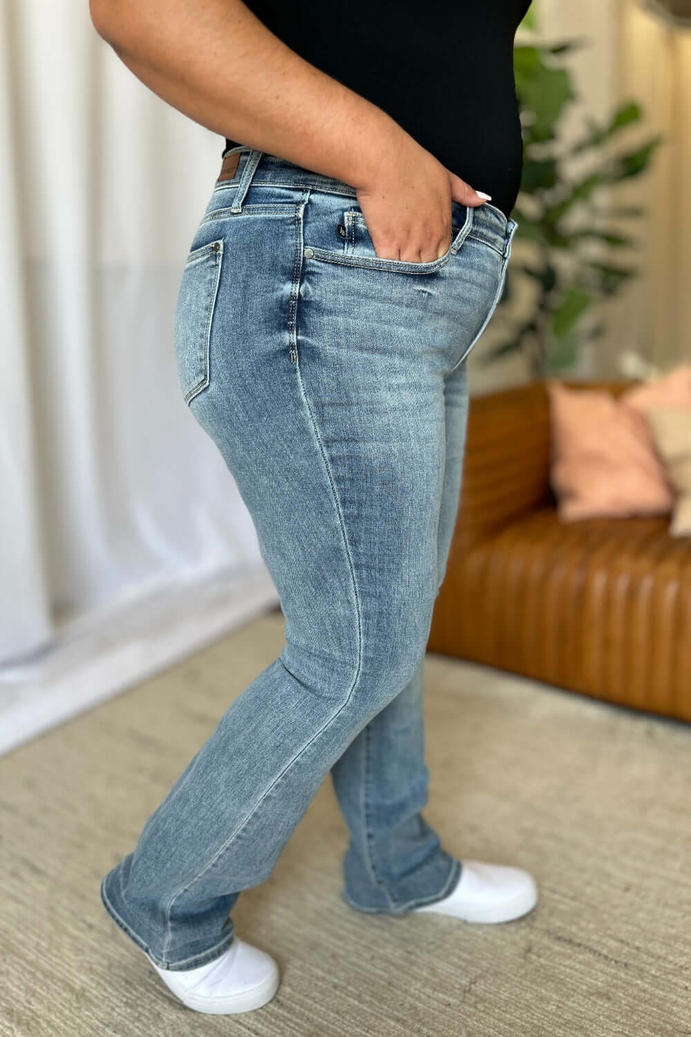 Judy Blue Medium Rise Bootcut Jeans - No Distressing - In Style Chics Boutique Women's Juniors Plus Size Apparel Online