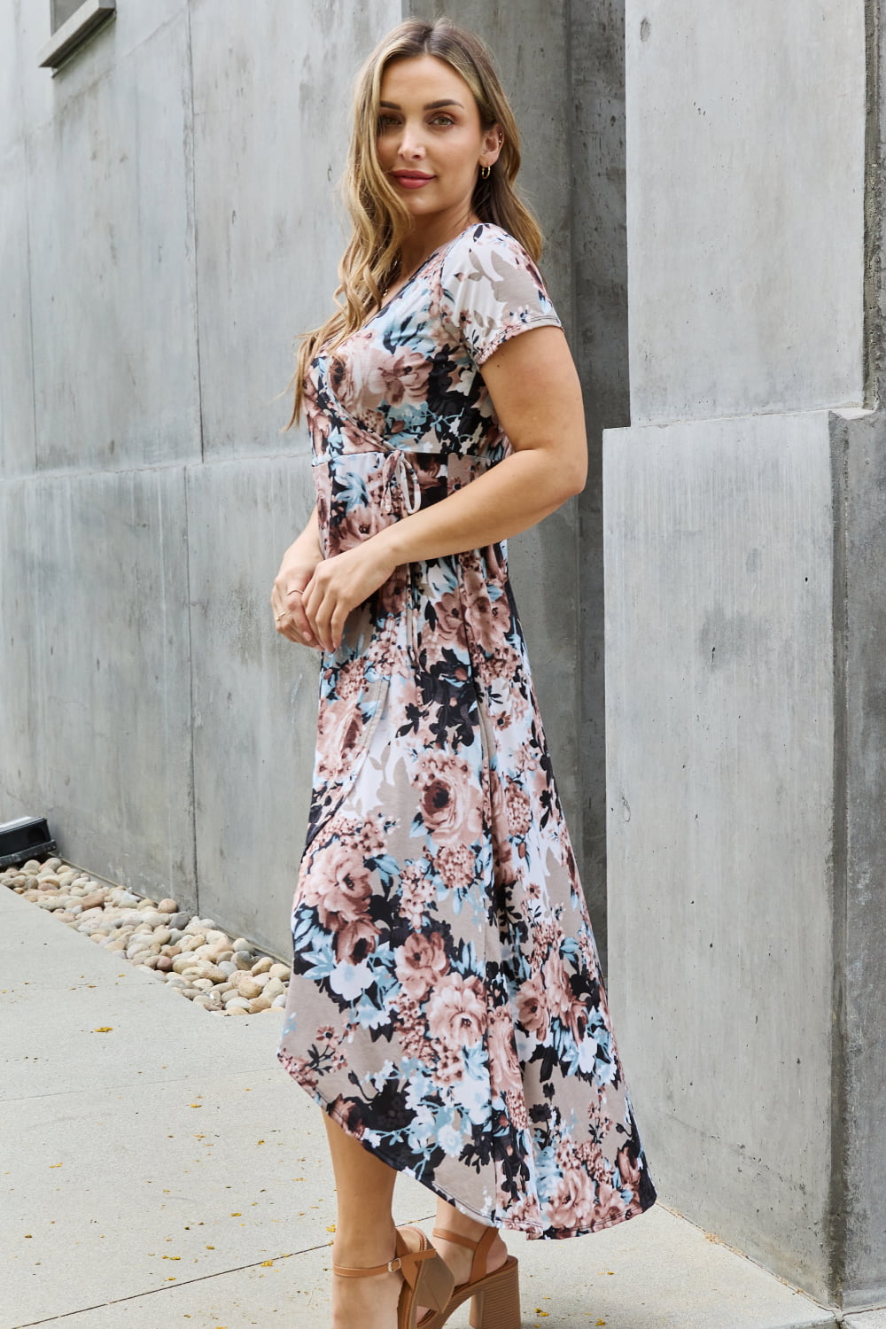 Heimish Give Me Roses Full Size Floral Maxi Wrap Dress - In Style Chics Boutique LLC