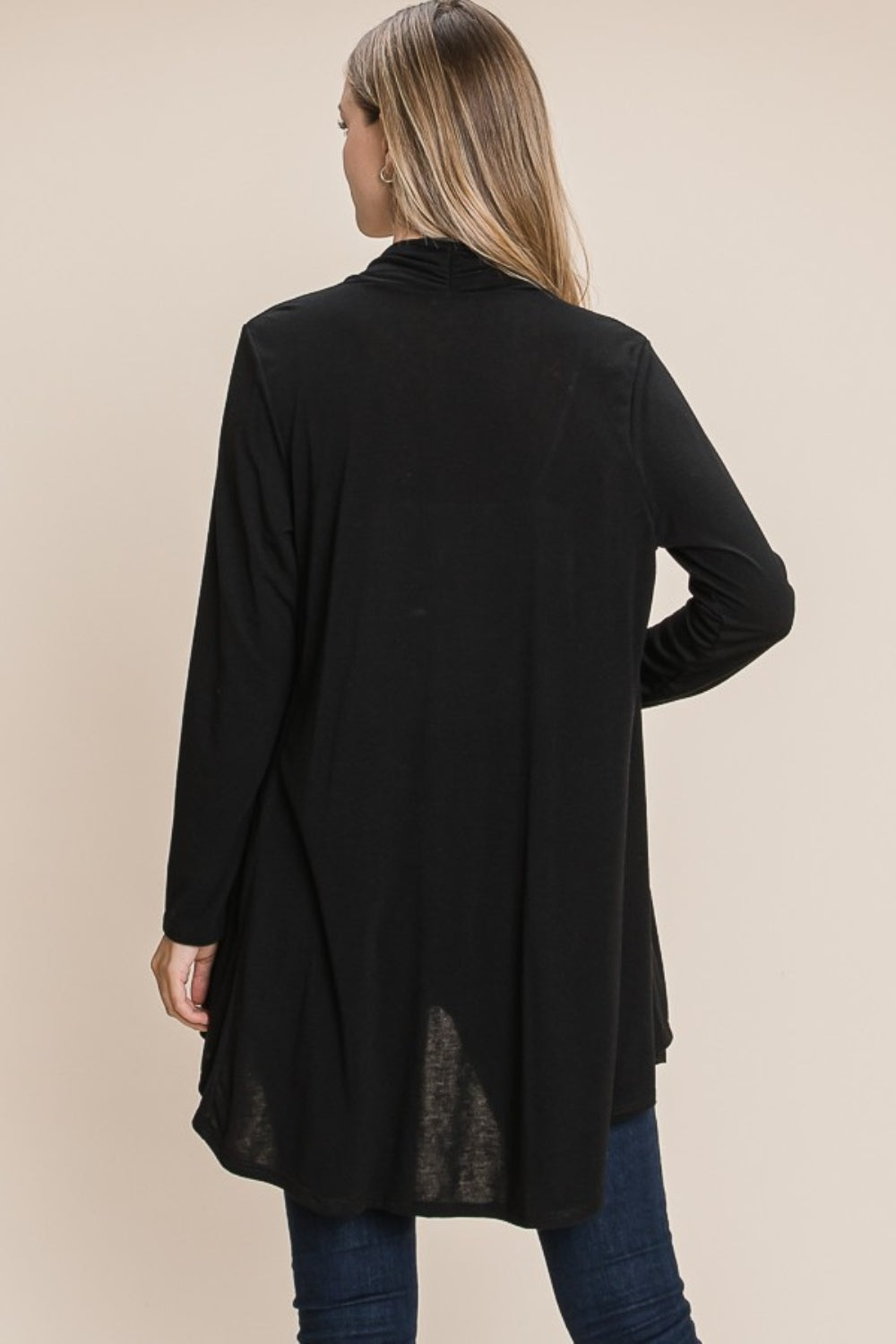 BOMBOM Open Front Long Sleeve Cardigan - In Style Chics Boutique LLC