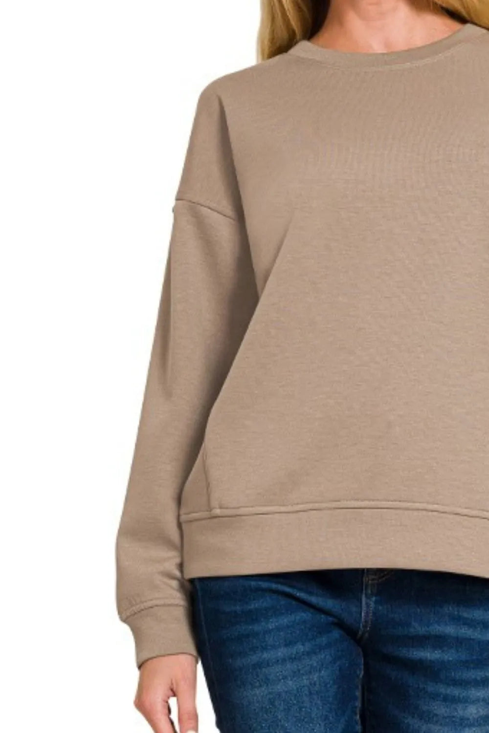 Scuba Round-neck Sweatshirt at In Style Chics Boutique Fall 2025 Women's Fashion