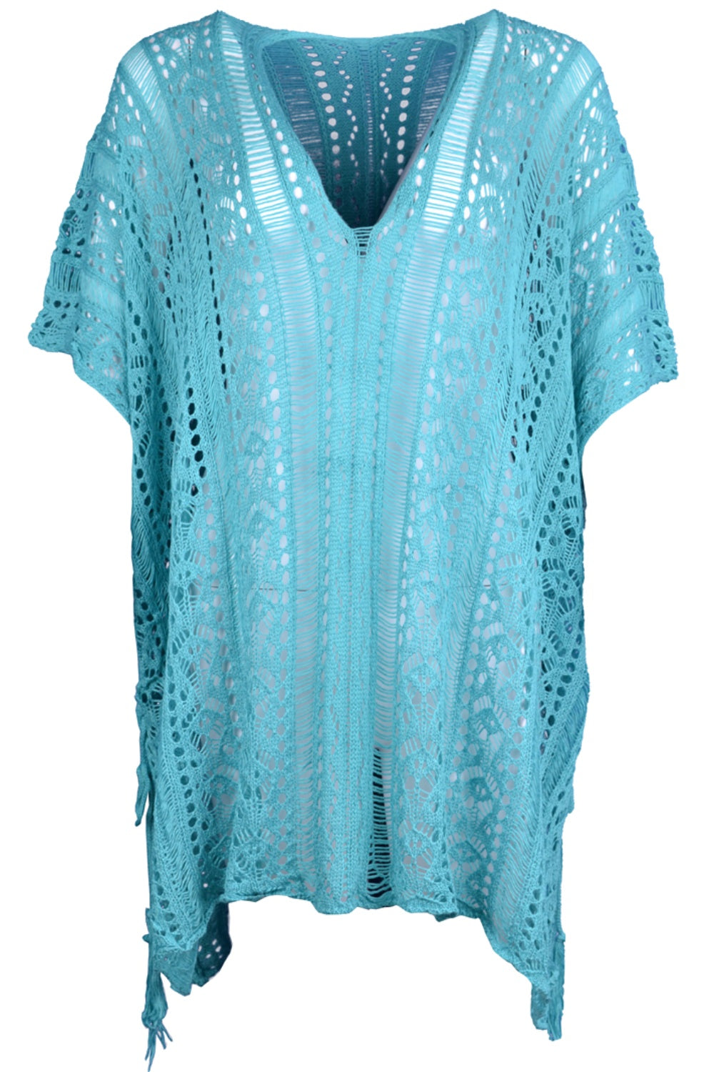 Cutout V-Neck Cover-Up with Tassel - More Colors! - In Style Chics Boutique LLC