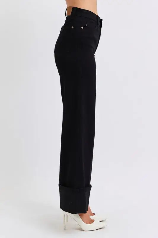 Judy Blue High Waist Reto Wide Leg W/ Cuff