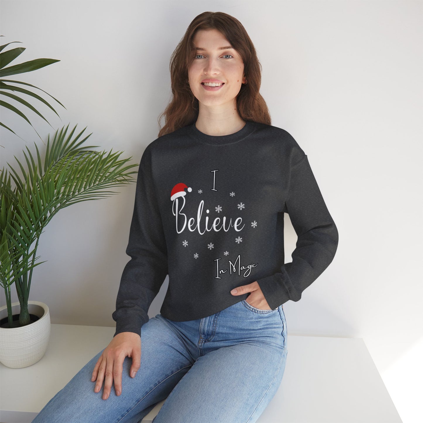 Unisex Heavy Blend™ Crewneck "Believe" Graphic Sweatshirt