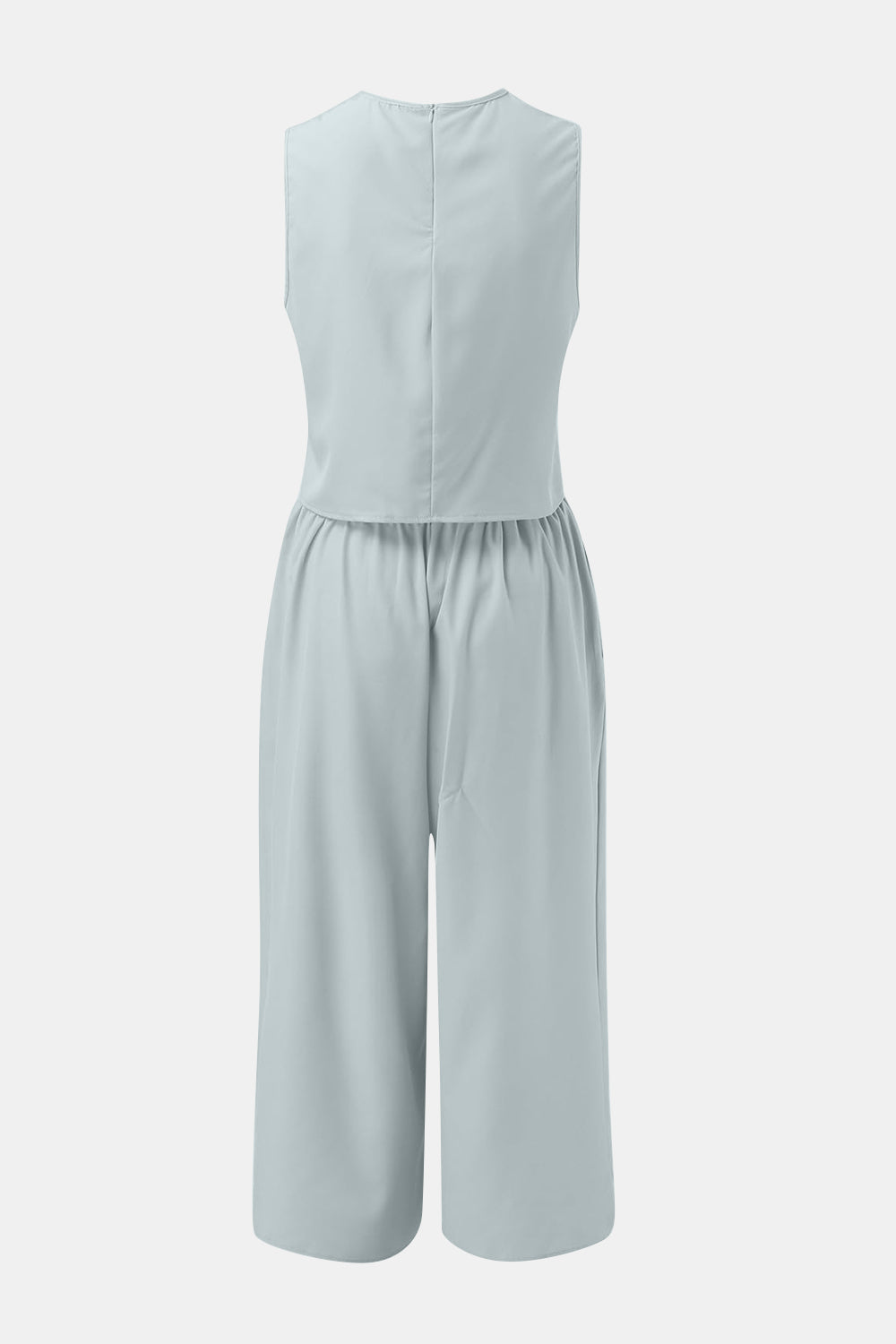 Round Neck Top and Wide Leg Pants Set - In Style Chics Boutique LLC