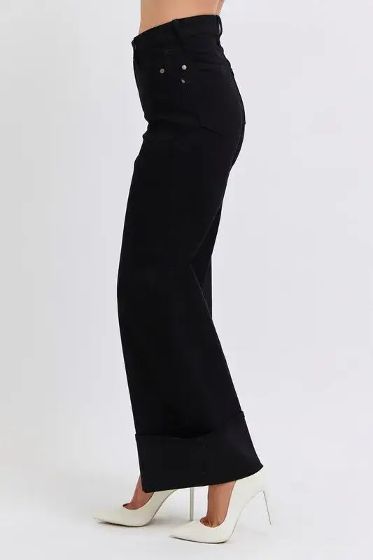 Judy Blue High Waist Reto Wide Leg W/ Cuff