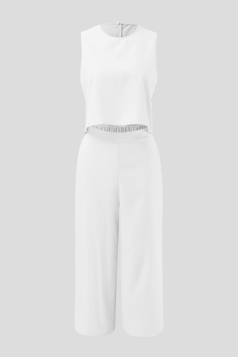 Round Neck Top and Wide Leg Pants Set - In Style Chics Boutique LLC